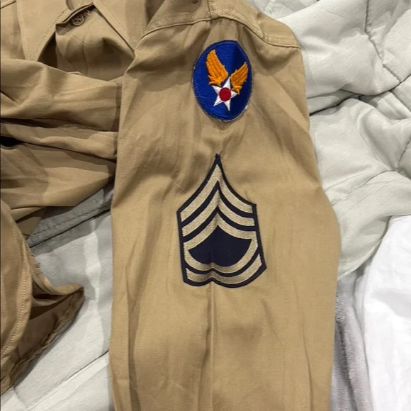 Men's Tan Military Style Shirt/jacket - Picture 6 of 7